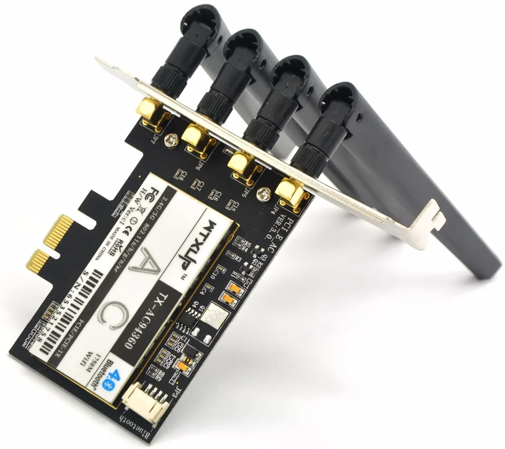 Wtxup для Broadcom bcm94360 802.11ac 1750 Мбит/с Настольный pci-e Wi-Fi адаптер PCI Express Card + Bluetooth 4.0