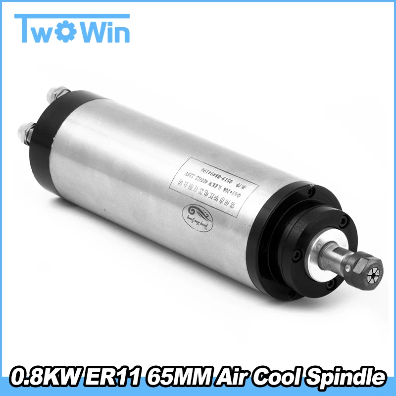 0.8KW 110 V/220 V воздушного охлаждения мотор шпинделя ЧПУ 800 Вт 65 мм ER11 четырехтактный двигатель с воздушные охлаждением шпинделя для лазерной гравировки, фрезерный станок с ЧПУ с 4xBearings