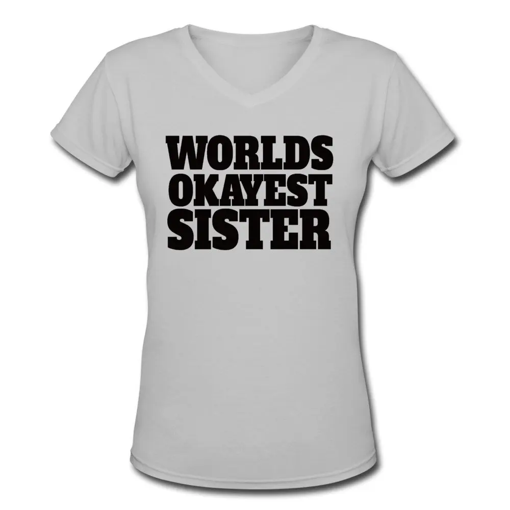 Женщины Популярные Мире Okayest Сестра Красоты V Шеи Новинка DIY Печати С Капюшоном