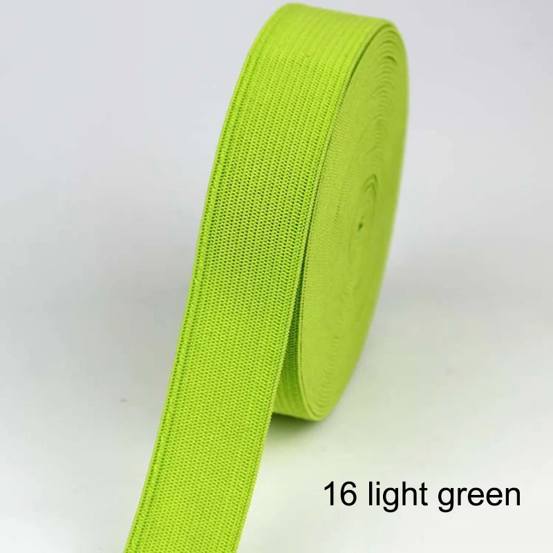 16 light green 2 м/лот, 20 мм, цветные плоские эластичные ленты для шитья, аксессуары для свадебной одежды, эластичная лента для DIY, нижнее Белье для беременных - Цвет: 16 light green
