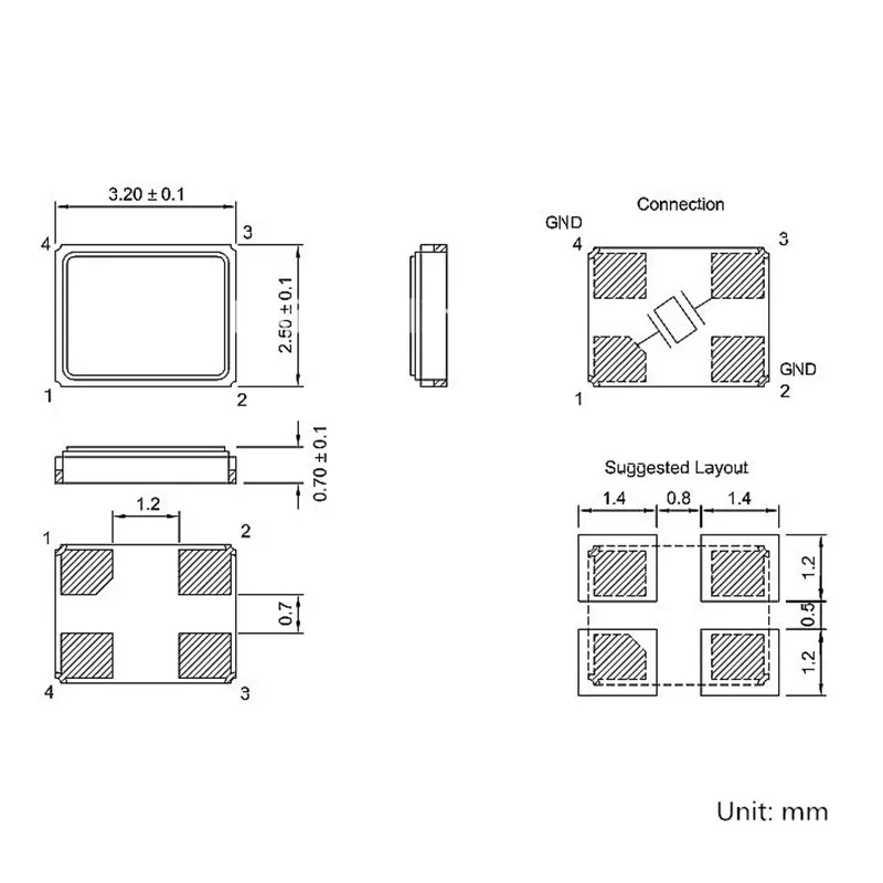 10 шт. ST183b 3225 пассивный SMD Кристалл 4P 3 2*2 5 мм кристалл XTAL 12 МГц м 16 000 20/24/25/26/27/32/40/48 |