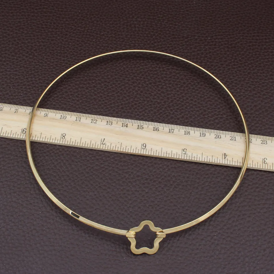 Популярные ювелирные изделия из нержавеющей стали золотого цвета стильные