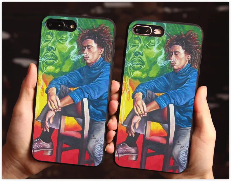 Боб Марли Лев раста Лев регги силиконовый чехол для телефона для iPhone X XS XR XSMAX 6 7 8 Plus 11pro для samsung Galaxy s7 s8 s9 plus
