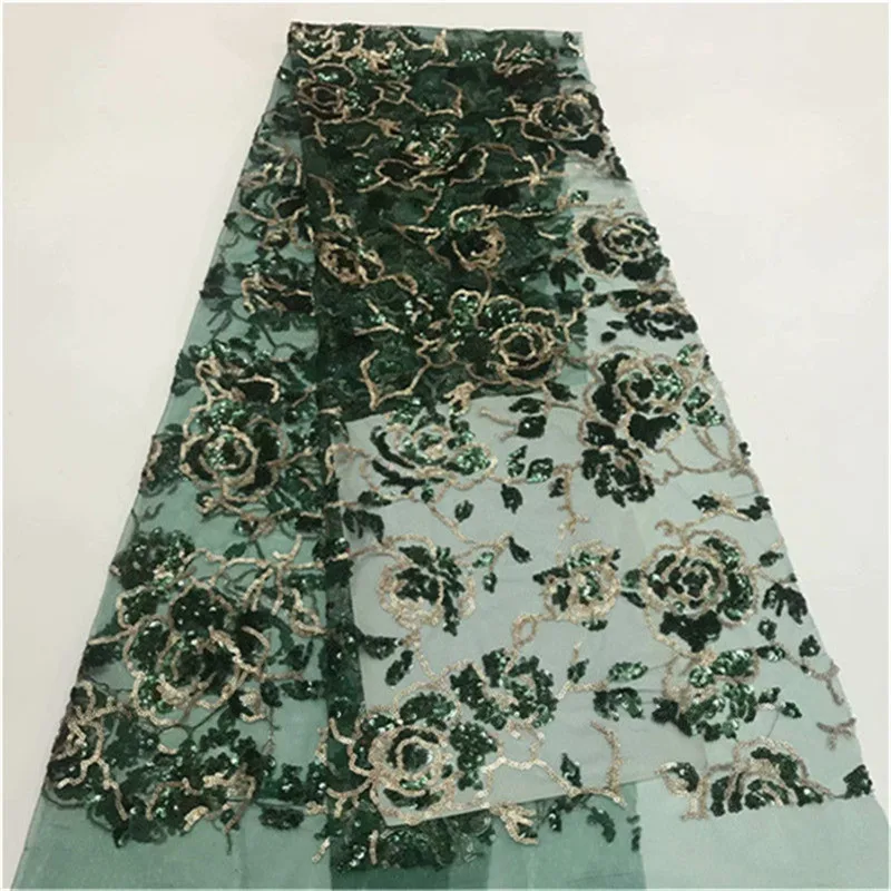 Блестящий стиль африканская Высококачественная чистая свадебная кружевная