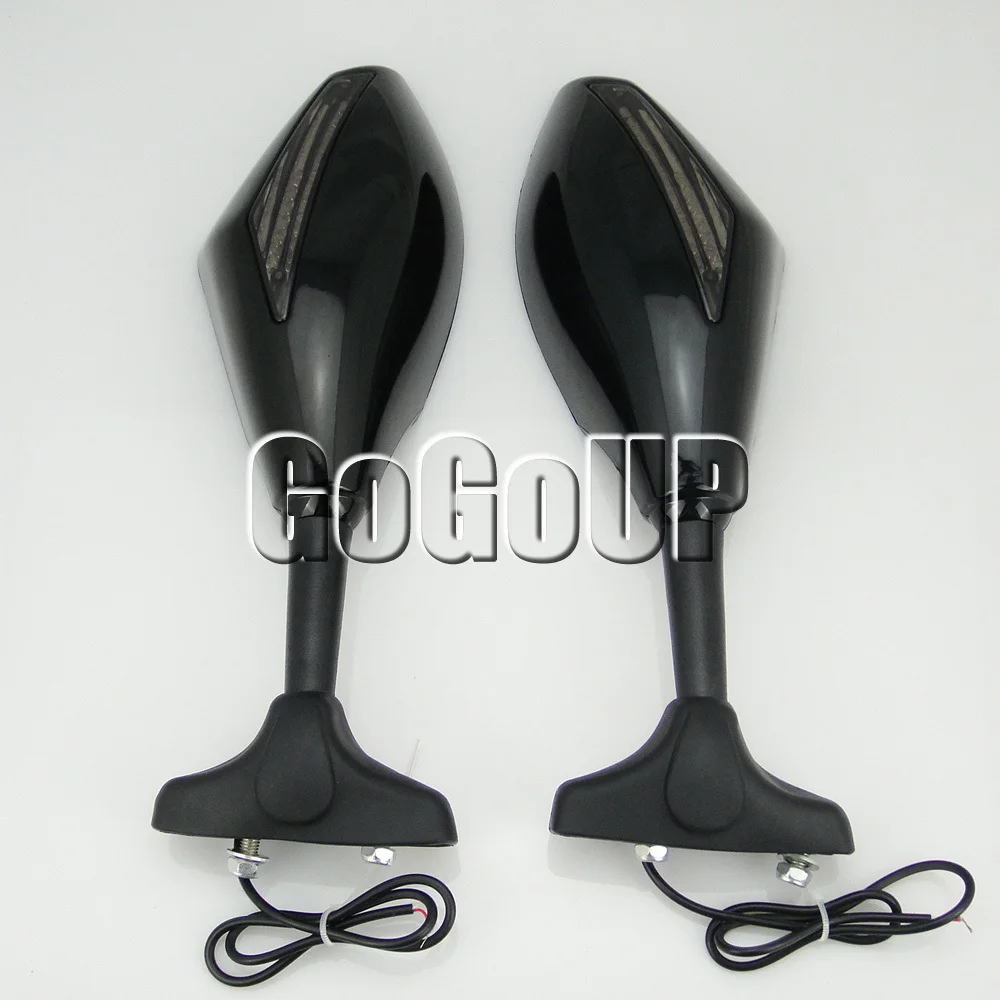 Мотоциклетные зеркала заднего вида со светодиодными указателями поворота для