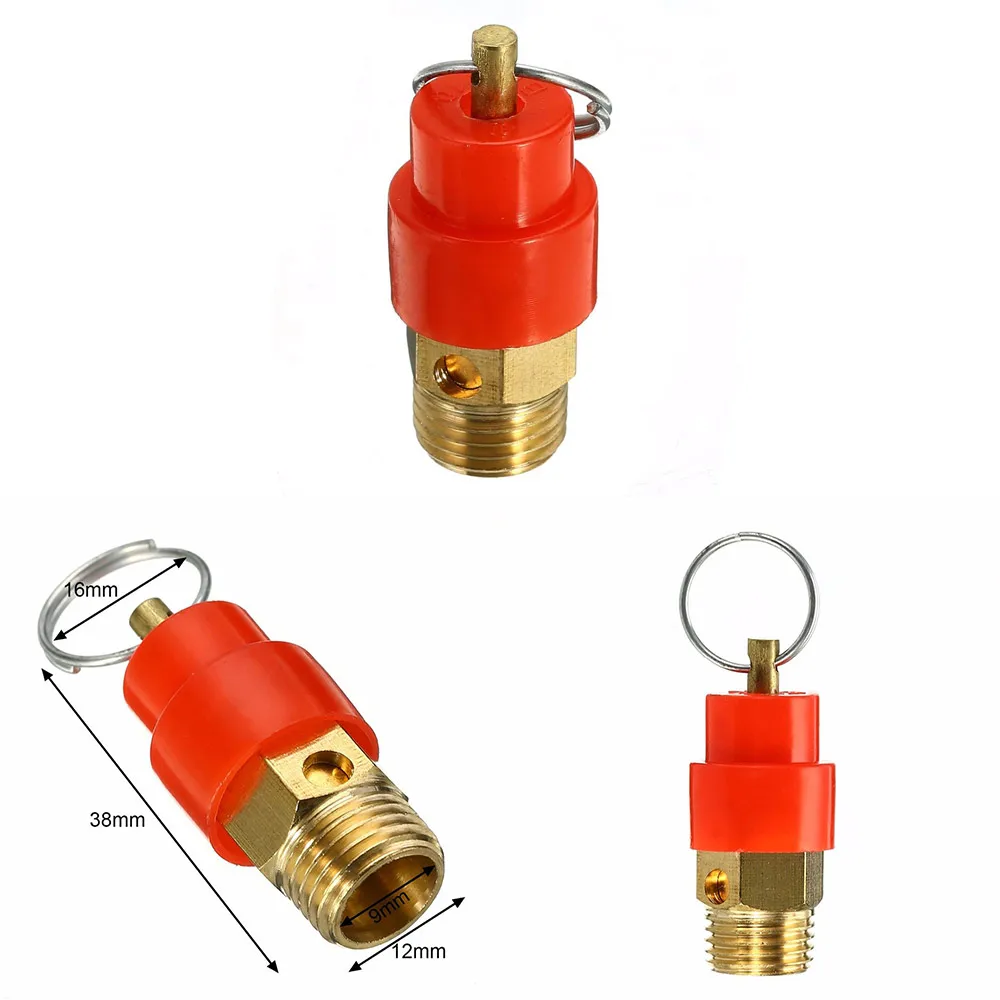 1/4 ''BSP латунный клапан сброса давления Регулятор 120PSI воздушный компрессор предохранительный клапан 9 мм Диаметр