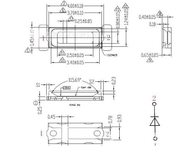 Низкая цена Акция красный/зеленый/BLUE4014 smd СВЕТОДИОДНЫЙ поверхностный монтаж 0 2 Вт