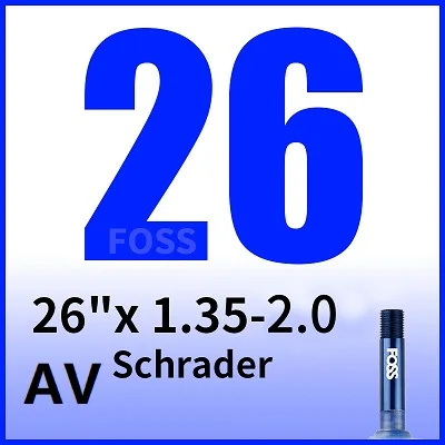 26x1.35-2.0 AV Фосс камера велосипедной шины 16/18/20/24/26/27,5/2" дюймов 700C трубки дорожный велосипед MTB горный велосипед/складной велосипед из термопластичного эластомера трубки Тайвань - Цвет: 26x1.35-2.0 AV
