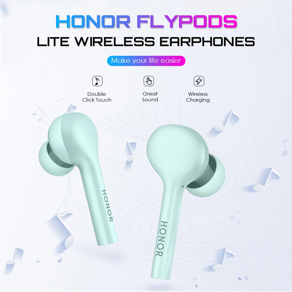Huawei Honor Flypods Lite оригинальные Tws беспроводные Bluetooth наушники-вкладыши беспроводные наушники Спортивная гарнитура