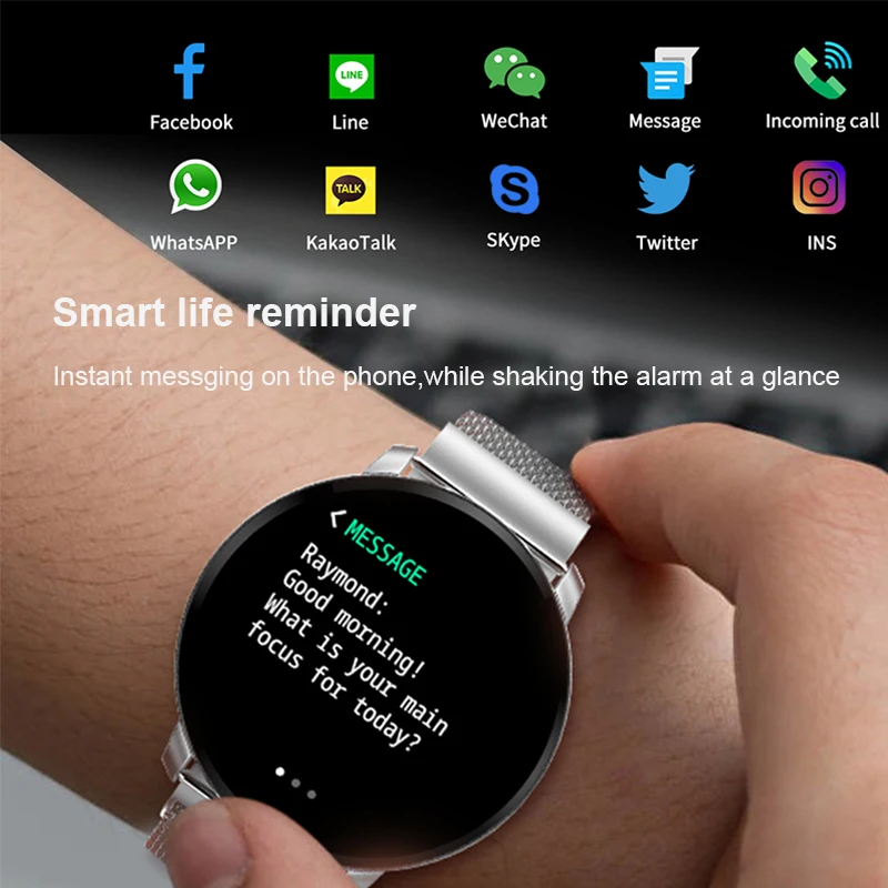 Смарт-часы мужские OLED цветной экран женские водонепроницаемые спортивные