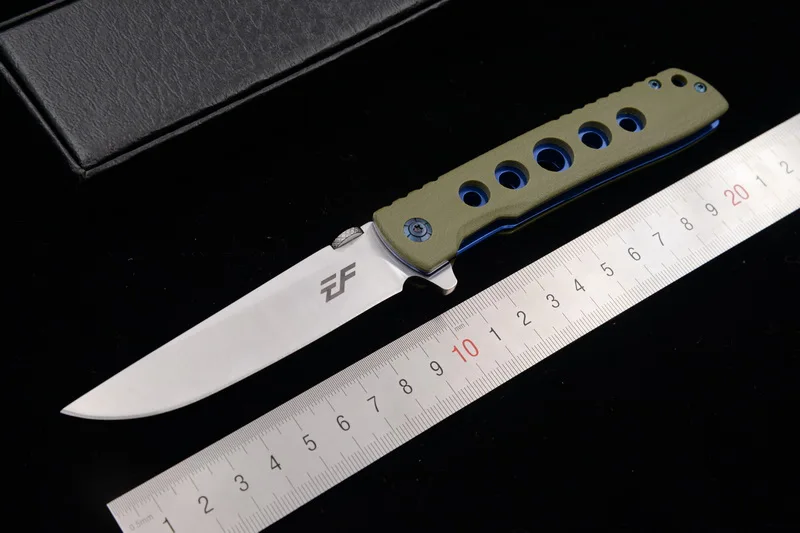 Армейский зеленый Eafengrow Made 1964 ball bearing Folding D2 Steel G10 Camping Hunting Survival Outdoor EDC Tool Utility Kitchen Knife - Цвет: Армейский зеленый