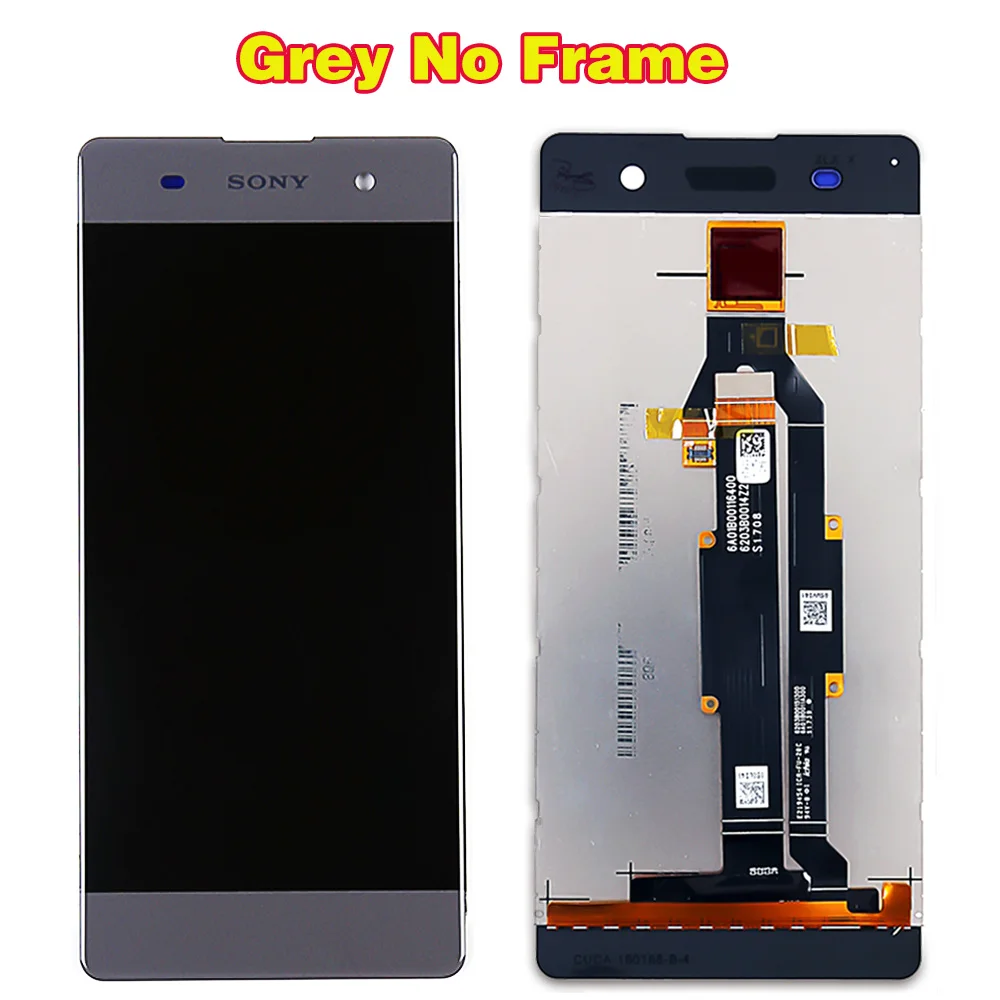 Grey without Frame SONY Xperia XA 5,0 дюймов ЖК-дисплей F3111 F3112 F3115 F3116 сенсорный экран дигитайзер 1280*720 сборка рамка бесплатные инструменты стеклянная пленка - Цвет: Grey without Frame