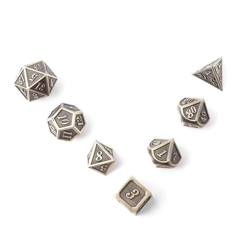 Dnd Dobbelstenen Metalen Rpg набор многогранных подземелий и драконов D20 10 8 12 Tafel игра Zinklegering