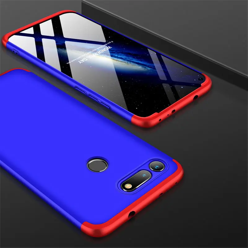 3-в-1 защитный чехол на весь экран для Huawei Honor вид 20 чехол на весь корпус Чехол, задняя крышка для Huawei честь v20 view20 жесткий чехол для телефона с принтом"