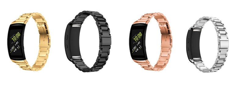 Для gear fit 2, из натуральной нержавеющей стали Металлический Браслет Смарт-часы ремешок фитнес-трекер Браслет для samsung fit 2 полосы