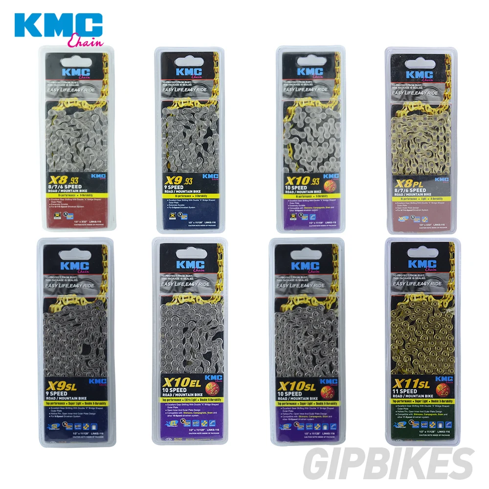 KMC X8 X9 X9sl X10 X10sl X11SL Z99 велосипедная цепь 9S 10S 11S золото для MTB/шоссейного велосипеда fo Shimano/SRAM 8 9 10 11 скорость 116л/цепной велосипед
