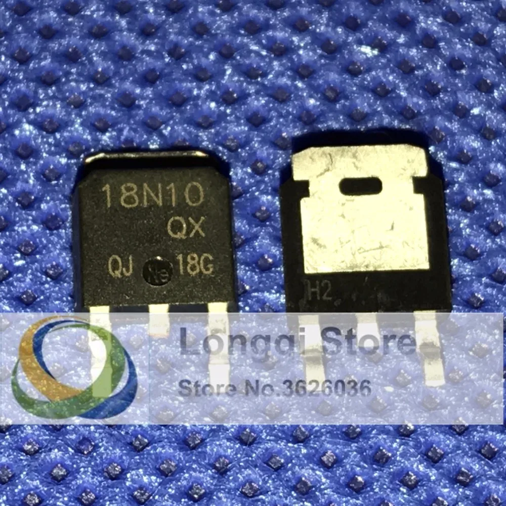 

10PCS 18N10 TO-252 N-Ch Enhancement Mode Power MOSFET NPN 18A 100V
