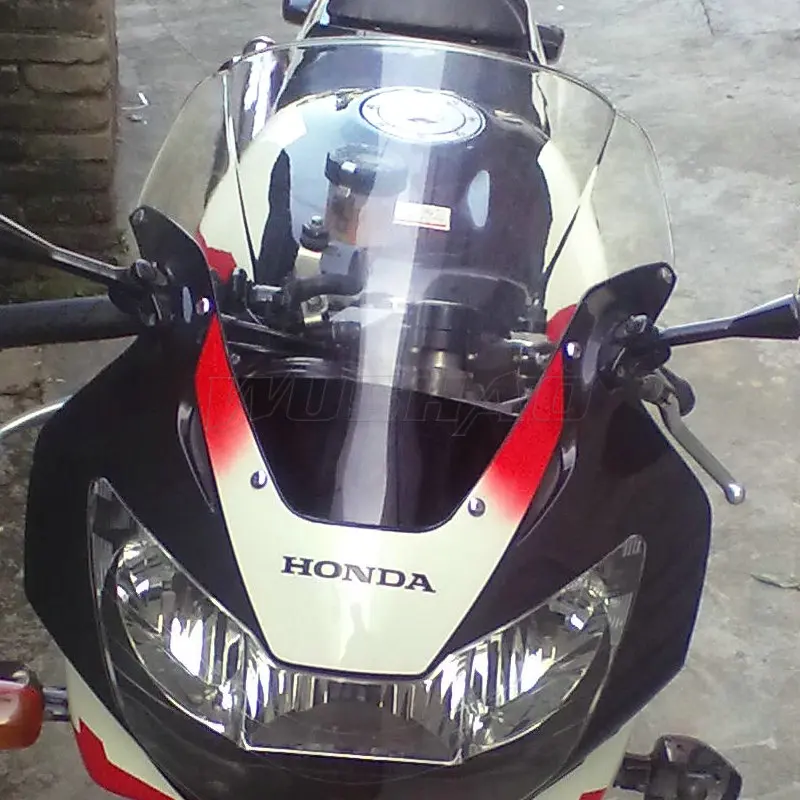 Clear Мотоцикл двойной пузырь лобовое стекло ветер экран для 2000 2001 Honda CBR900RR CBR929RR CBR 900 929 RR 00 01 Fireblade Черный - Цвет: Clear