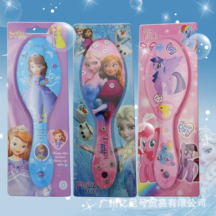 Модные игрушки Disney Beauty кудрявые волосы расчески мультяшная Замороженная