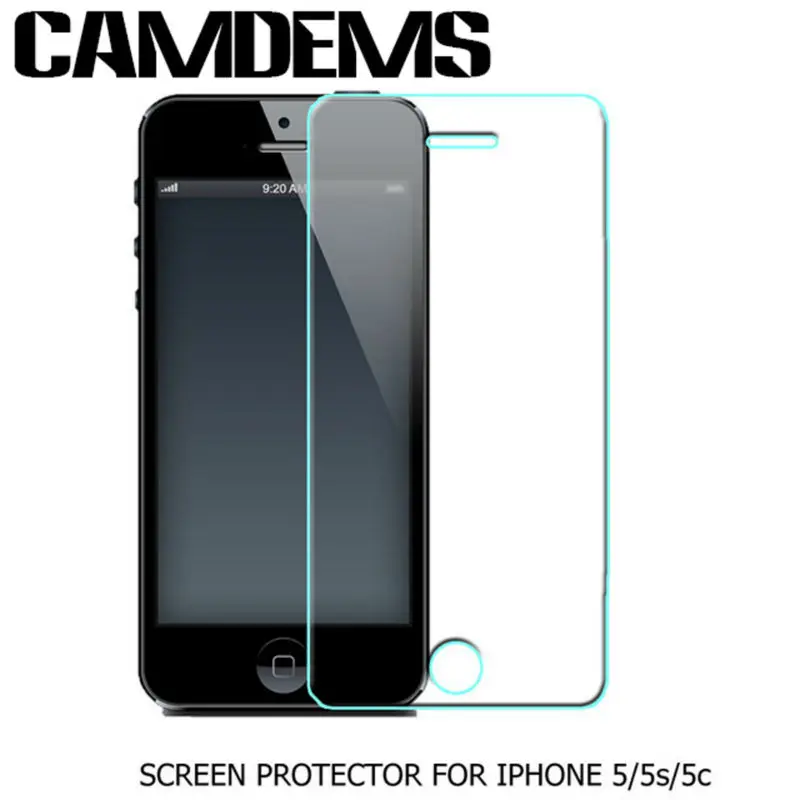 CAMDEMS 100шт, HD прозрачное стекло 2.5 D, стекло высокого качества, закаленное стекло, протектор экрана для iPhone 5 5S SE 6 6plus 6s 7 7 plus, защитная пленка