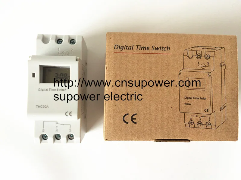10 шт. CE RoHS 30Amp THC15A ежедневный/Еженедельный программируемый din рейка цифровой