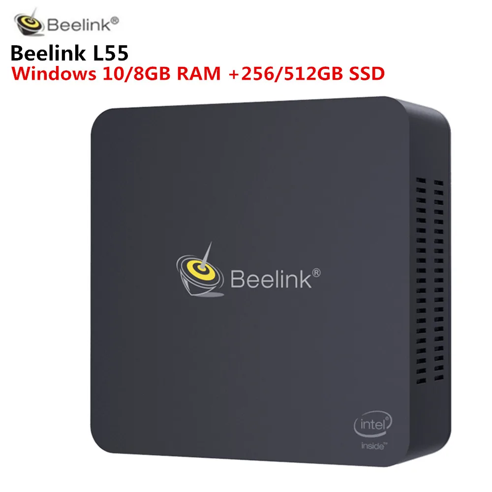 Beelink L55 Мини ПК Windows 10 Intel Core i3 5005U HD Graphic 5500 8 Гб ram 256/512 ГБ SSD 2 4 + 5 ггц WiFi 1000 Мбит/с BT4.0 |