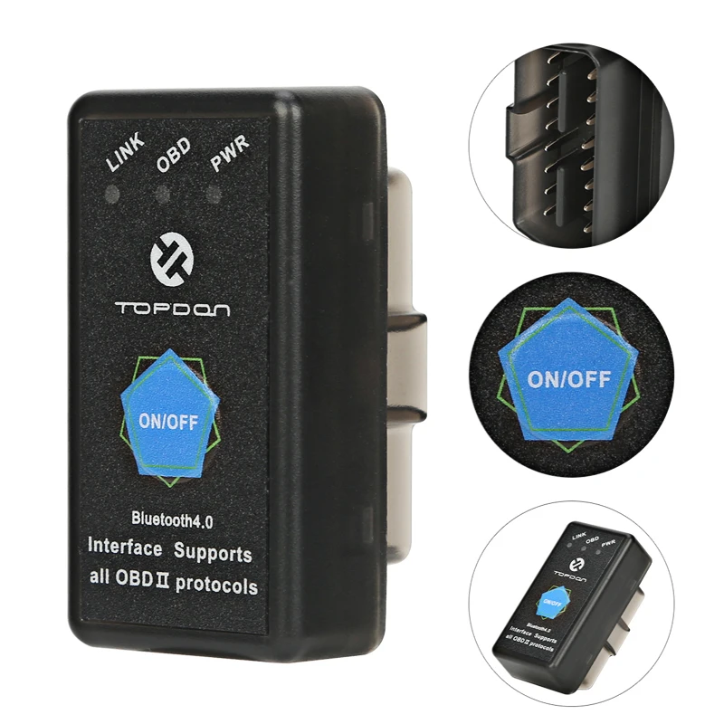 TOPDON автоматический ELM327 Bluetooth V1.5 wifi pic18f25k80 OBD2 сканер автомобильный OBDII полная функция диагностический инструмент код ридер