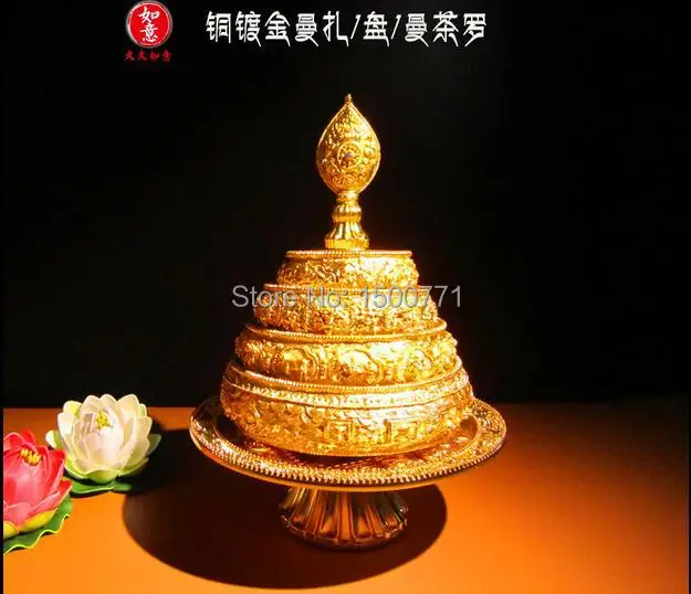 

Buddhism supplies thickening antique brass plate pallet exquisite