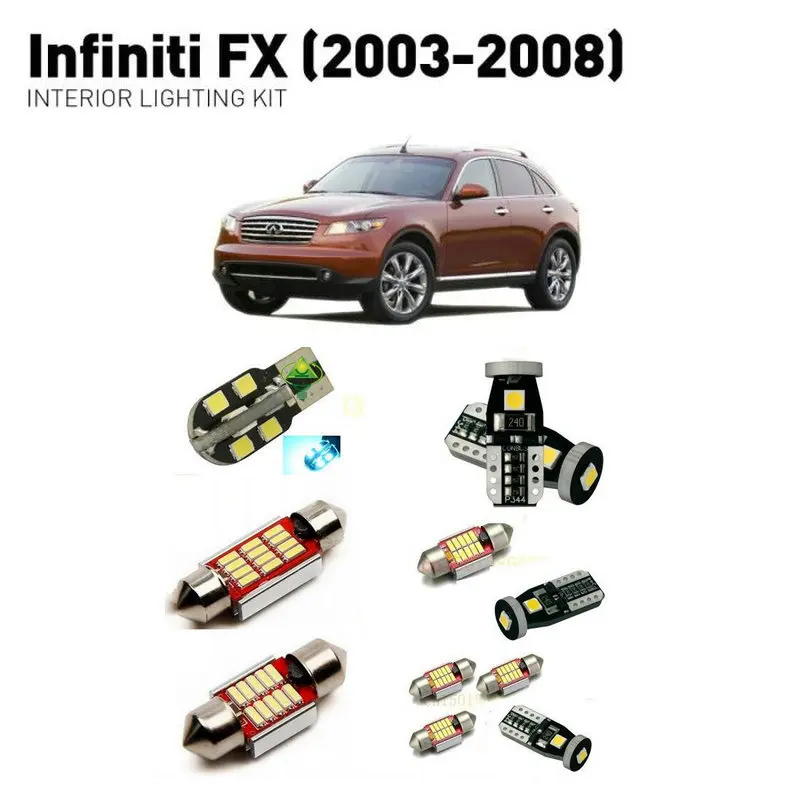 Светодиодные внутренние фары для Infiniti fx35 fx45 2003 2008 16 шт. светодиодные автомобилей