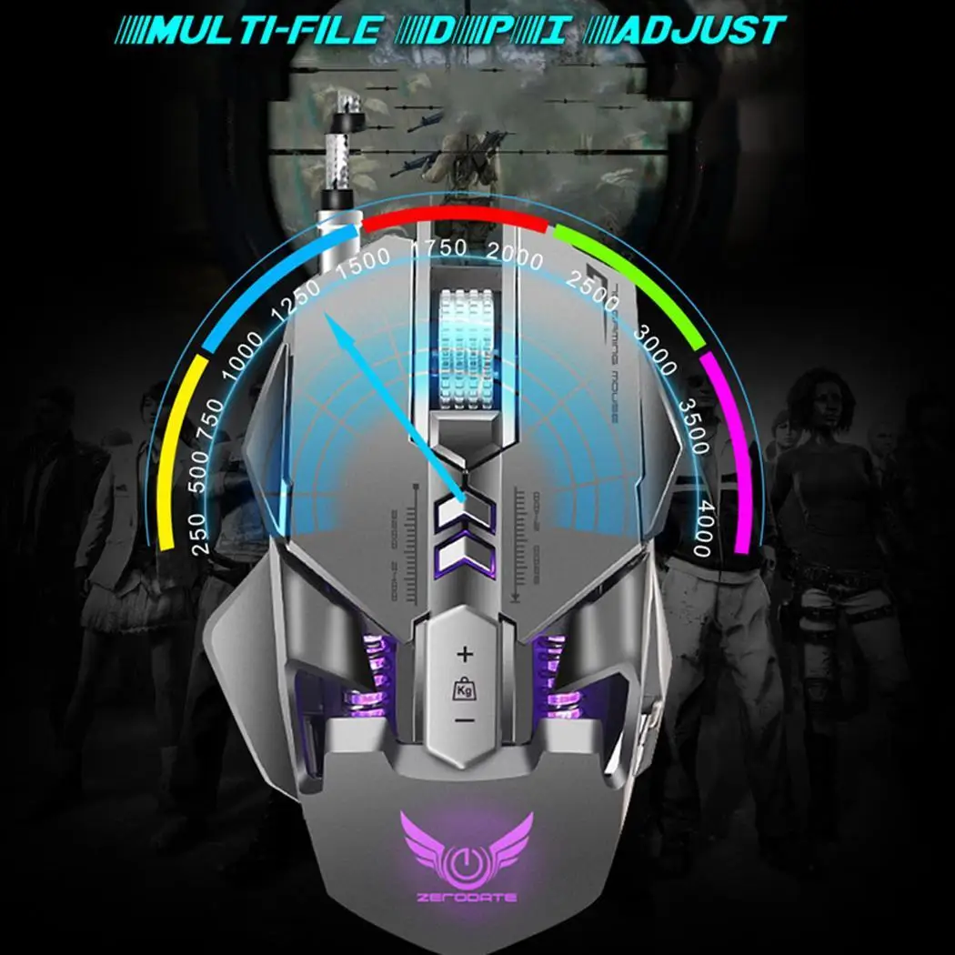 Прочная противоскользящая игровая мышь с подсветкой USB для Windows XP/Vista/7/8/10/OSX 1x7