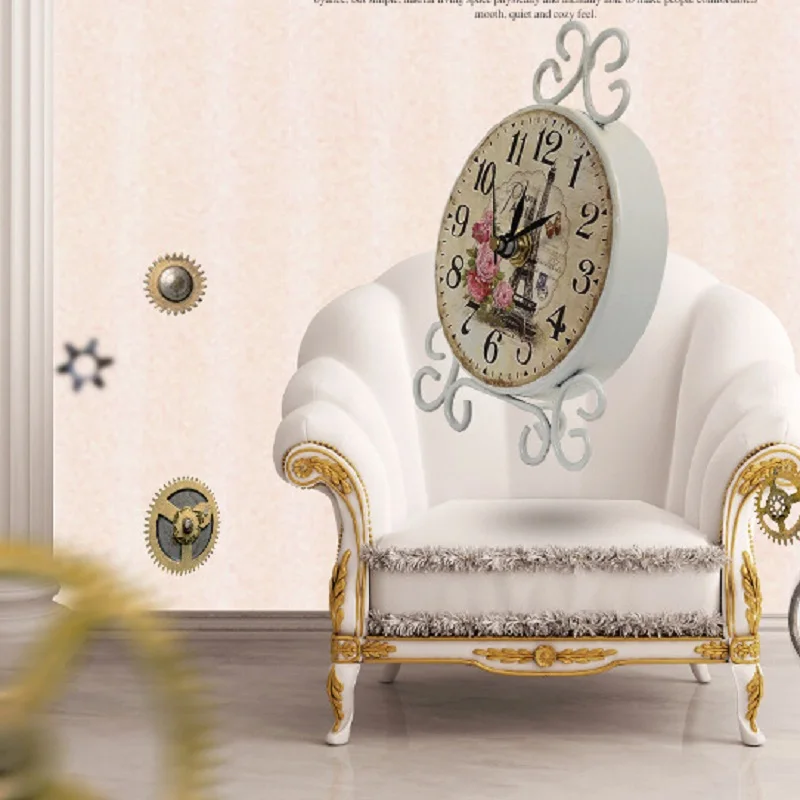 Настольные часы цифровые домашние круглые металлические часы|relogio mesa|relogio de mesatable