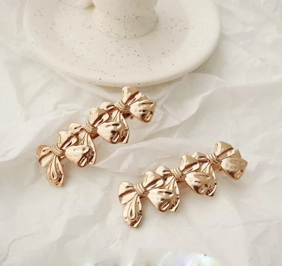 2019 старинные шпильки металлический бант узел заколки для волос девушки Женщины