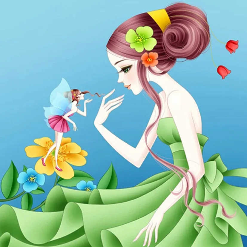 19136-A Sophie beauty Diy Алмазная картина вышивка крестиком мультфильм персонаж девушка серия Алмазная Вышивка Набор Мозаика домашний декор Gift19136 - Цвет: 19136-A
