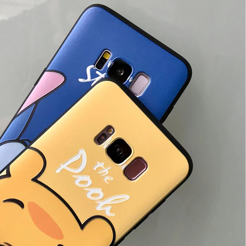 YHBBCASES для Samsung Galaxy S8 S9 S10 плюс рельеф мультфильм животных мягкий чехол Note 8 9 озорной