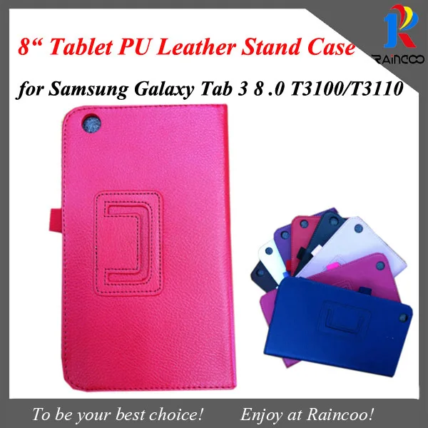 Защитный кожаный чехол для samsung galaxy tab 3 8 &quotT310/T311 подставка OPP упаковка|packing chew|packing