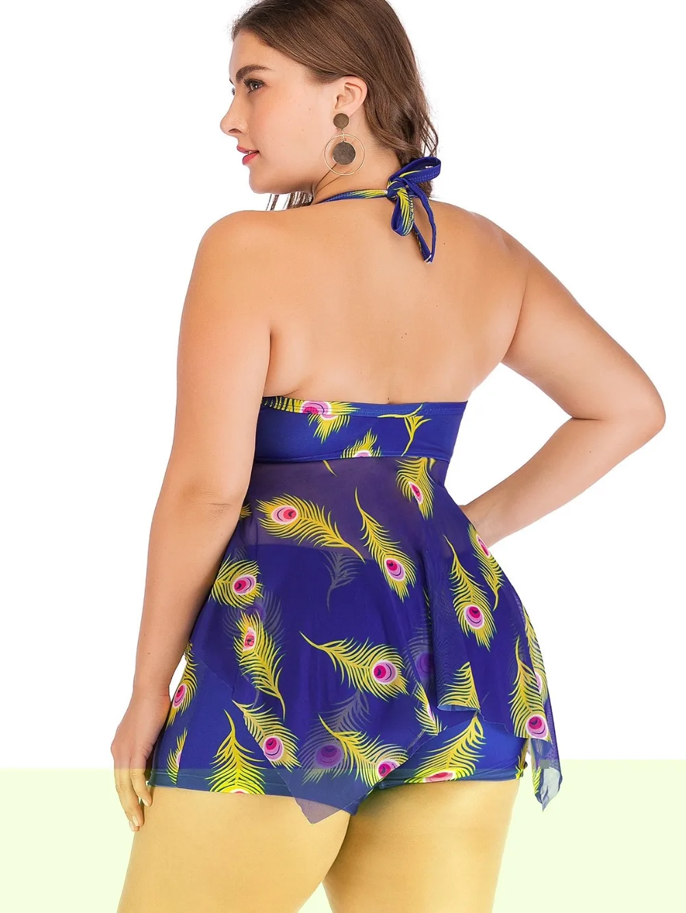 Женский купальный костюм с шортами и L-4XL | Спорт развлечения