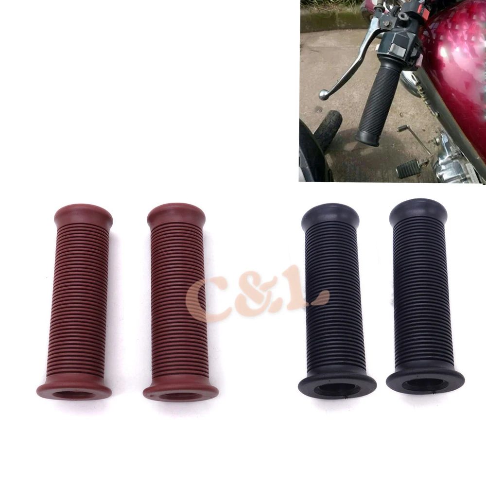 Новый Винтажный резиновый руль 7/8 дюйма 22 мм в стиле ретро для Honda CG125 CB400 Suzuki Kawasaki