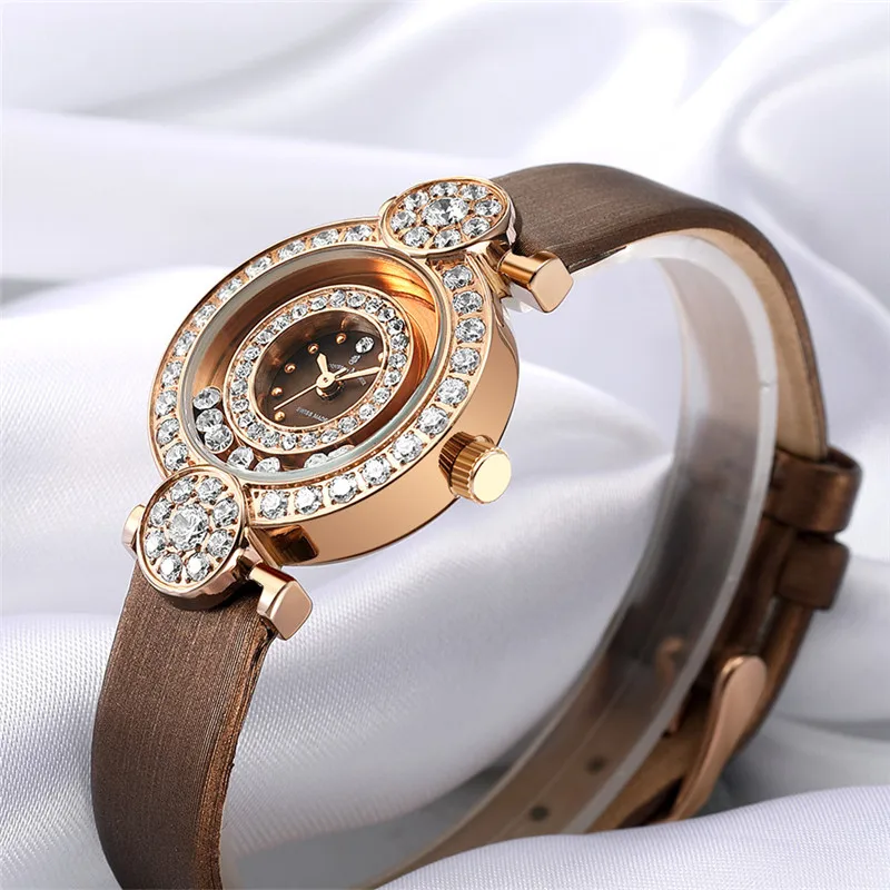 Новое поступление женские часы браслет ремешок из натуральной кожи кварцевые с