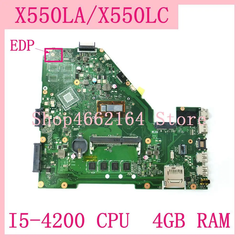 Материнская плата X550LA I5-4200 процессор 4 Гб ОЗУ для ASUS A550L X550LD R510L X550LC X550L X550 материнская плата для ноутбука X550LA тест материнской платы ОК