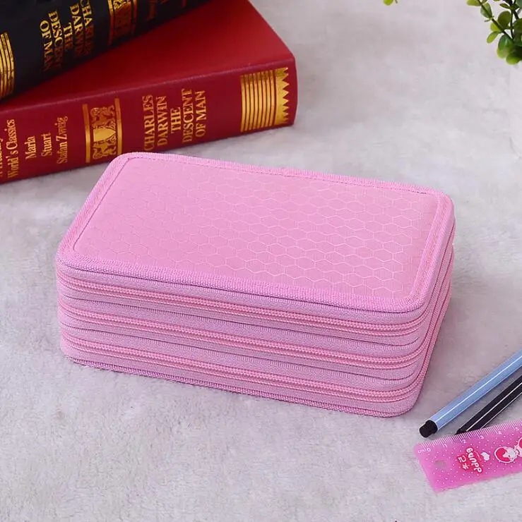 

Students Stationary Pen Eraser Pouch Organizor Bag 72 Inserting Large Capacity 4 Layers Pencil Holder Case