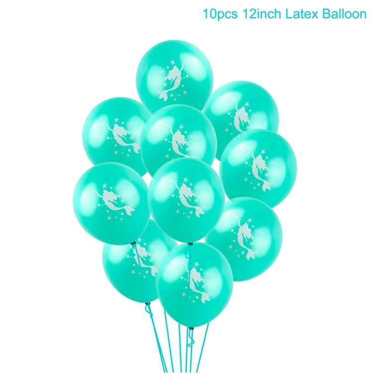 Mermaid blue balloon QIFU/вечерние воздушные шары «хвост русалки», «хвост русалки», «Русалочка», декор «Русалочка», «День рождения», декор для девочек, декор для свадьбы - Цвет: Mermaid blue balloon