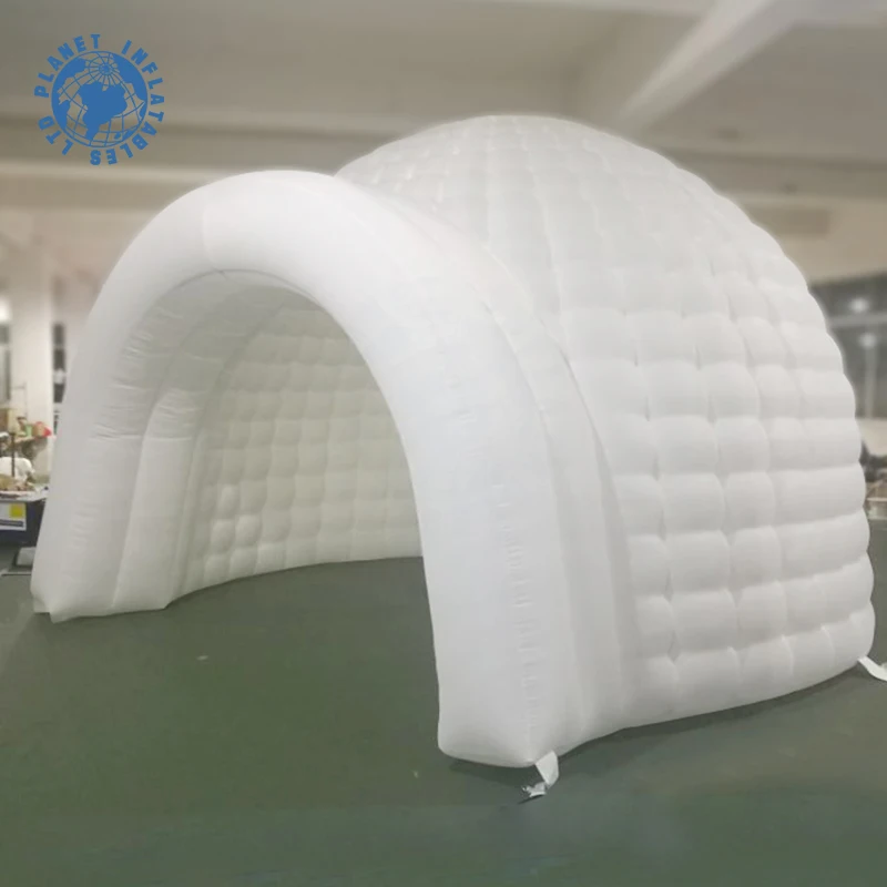 Белая наружная надувная палатка igloo с холодным белым воздухом диаметром 4 м для