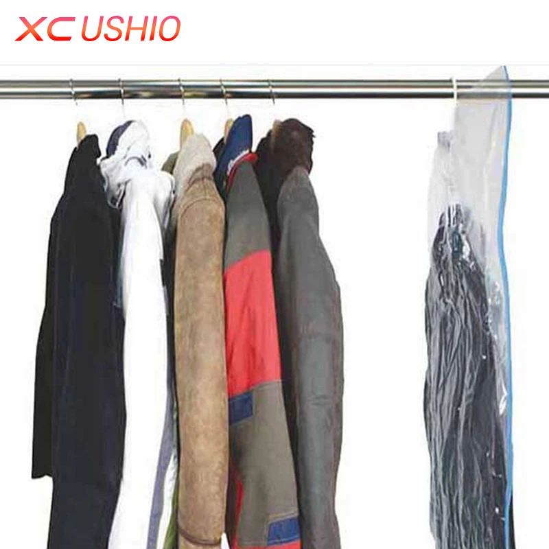 1 шт. Вакуумные сжатого мешок с Портативный висит сумка для хранения шкаф пыле