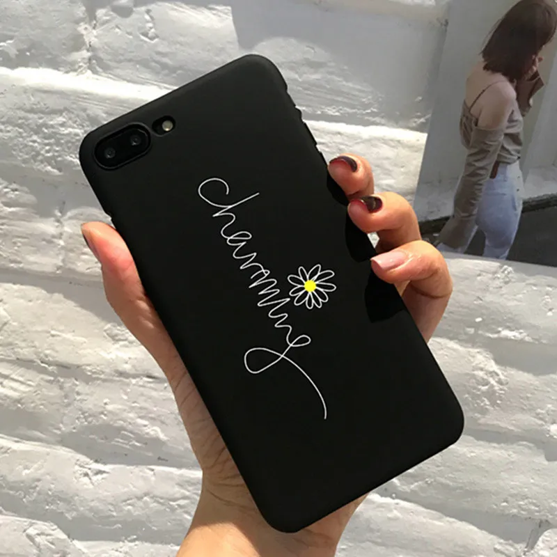 Чехол для телефона Ультратонкий матовый милый цветок маргаритки iphone6 6s 7 8 plus XR