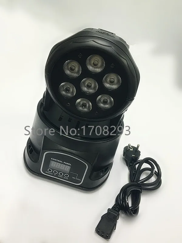 Светодиодный прожектор для сцены вращающийся на 360 градусов RGBW 4 в 1 7*10 Вт/7*15 Вт 2