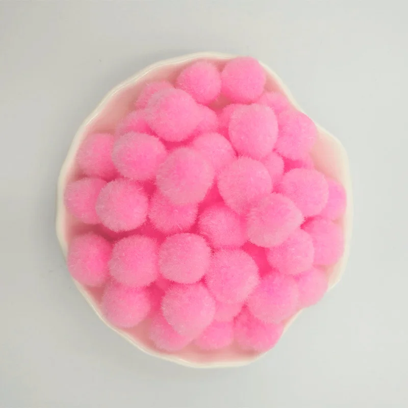 Peach Pink 100 шт./пакет 10/15/20/25 мм Мини пышная Нижняя Pom Poms помпонами ручной работы для детей игрушки свадебный Декор DIY товары для шитья и рукоделия - Цвет: Peach Pink