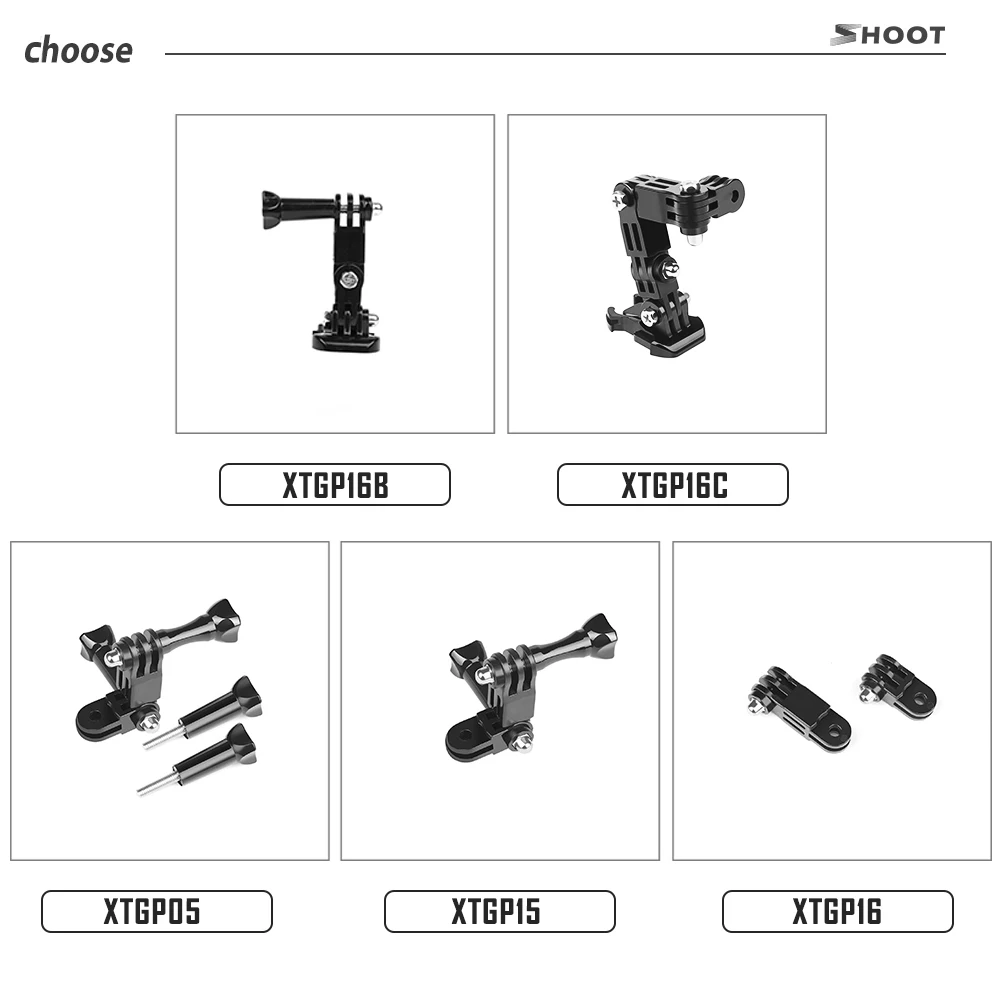 Регулируемое крепление для камеры gopro hero 8 7 5 xiaomi yi 4k sjcam sj4000 sj7, аксессуары для крепления на шлем