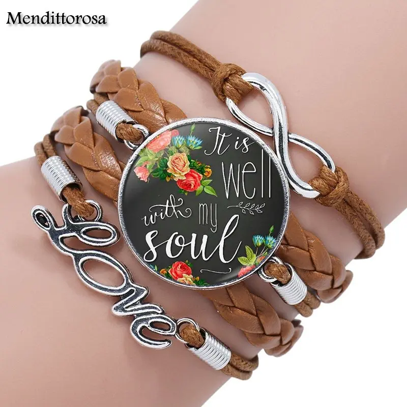 Mendittorosa It Is Well with My украшения для души кабошоны разрисованные изделия из стекла