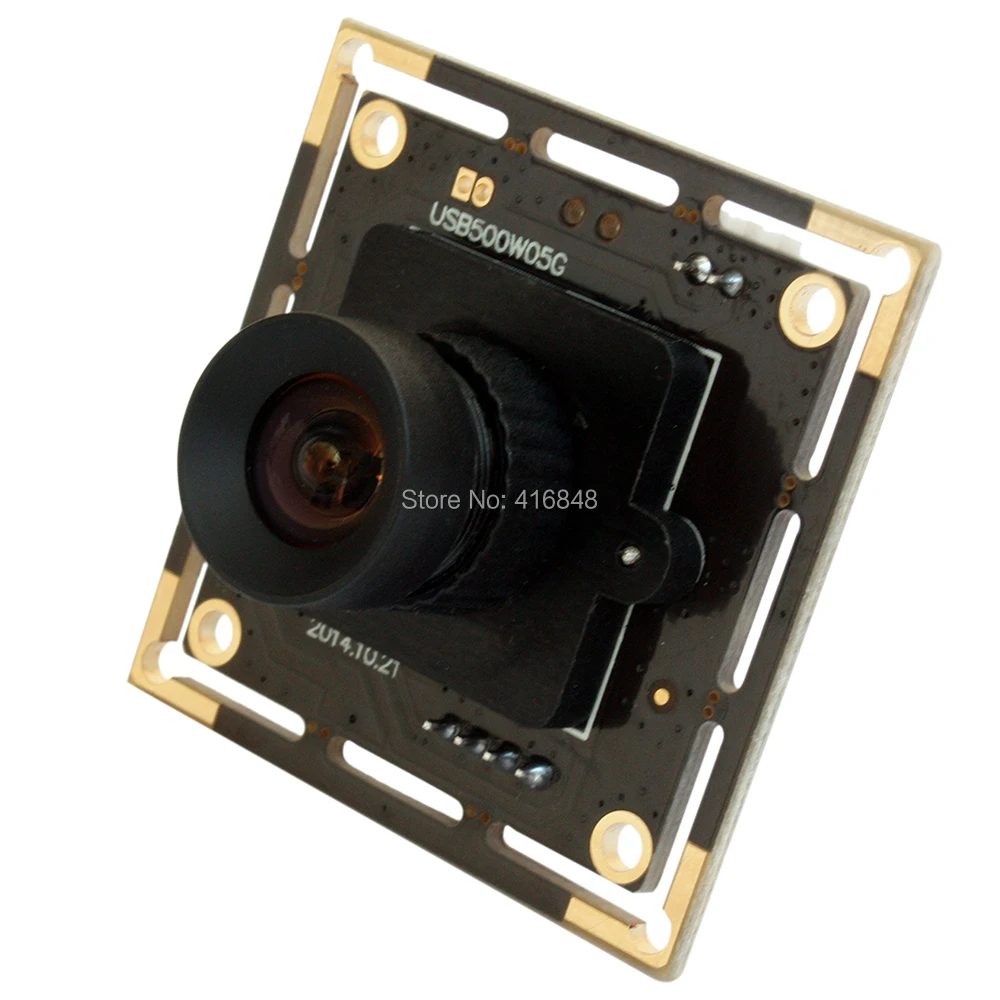 5MP 2592X1944 PCB Board Aptina MI5100 Color CMOS Sensor 100 degree no distortion lens USB Camera Module USB2.0 interface | Безопасность