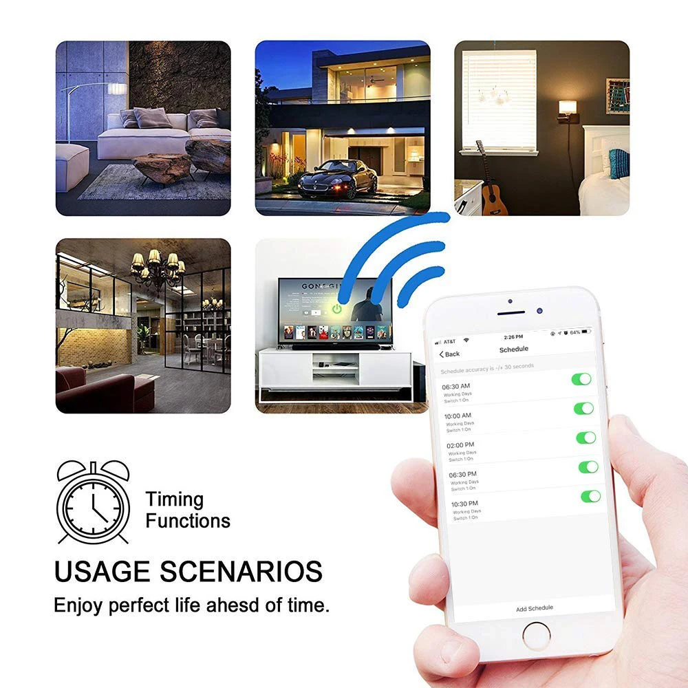 Wifi умная настенная розетка EU с 2 usb-портами 15A управление переключателем таймера розетка Голосовое управление работает с Alexa Google App Smart life